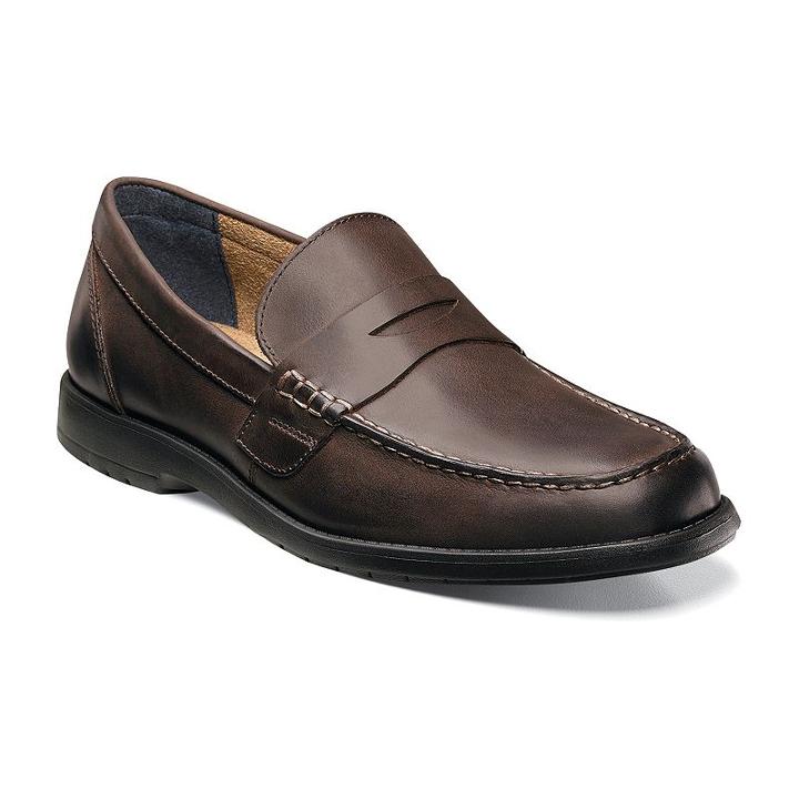 Nunn Bush Appleton Men's Penny Loafers, Size: Medium (12), Med Brown