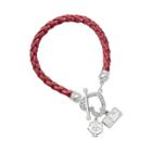 Logoart Minnesota Twins Devotion Silver Tone Crystal Charm Bracelet, Women's, Size: 8, Red
