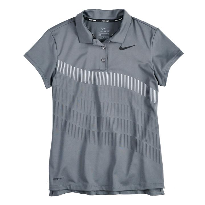 Girls 7-16 Nike Dri-fit Golf Polo Shirt, Size: Medium, Dark Grey