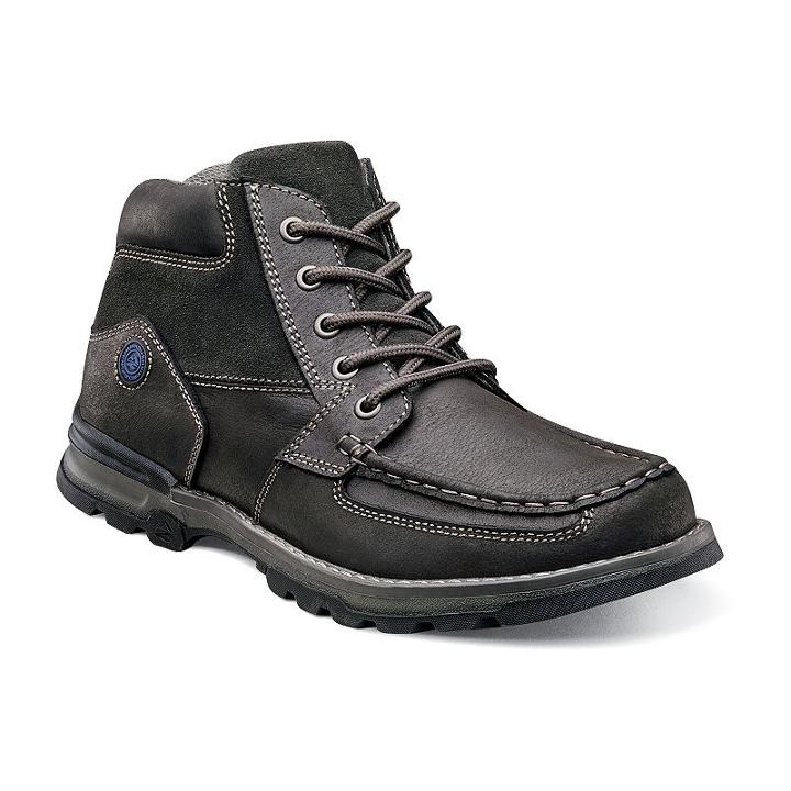 Nunn Bush Pershing Men's Moc Toe Casual Boots, Size: Medium (13), Grey (charcoal)
