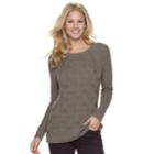 Women's Sonoma Goods For Life&trade; Twist Cable-knit Sweater, Size: Medium, Med Brown