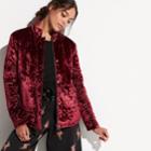 K/lab Velvet Puffer Jacket, Size: Xl, Dark Pink