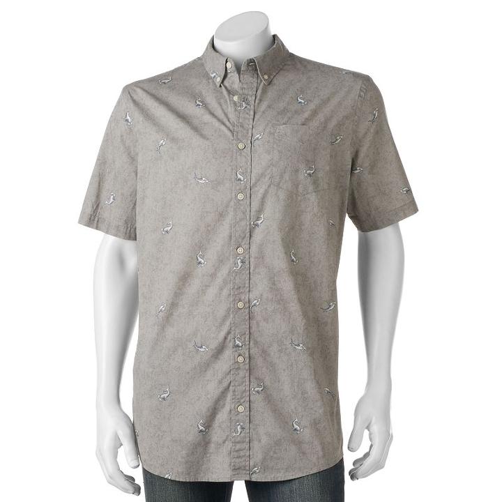 Big & Tall Urban Pipeline&reg; Classic-fit Maxflex Button-down Shirt, Men's, Size: Xl Tall, Grey