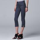 Petite Simply Vera Vera Wang Vented Capri Jeans, Women's, Size: 0 Petite, Drk Purple