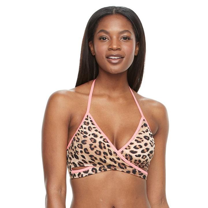 Women's S.o.s. Sun Ocean Sand Wrap Bra-sized Halter Bikini Top, Size: 34 B/c, Ovrfl Oth