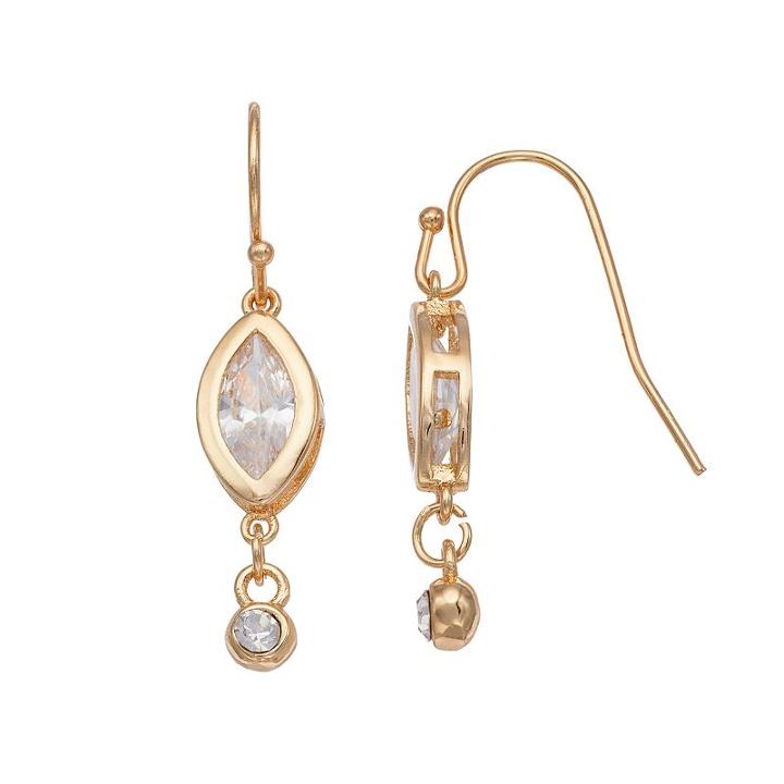 Lc Lauren Conrad Marquise Nickel Free Drop Earrings, Women's, Gold