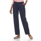 Women's Croft & Barrow&reg; Effortless Stretch Relaxed Pants, Size: 10 Short, Blue