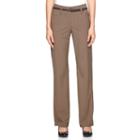 Women's Apt. 9&reg; Modern Fit Belted Dress Pants, Size: 6, Brown Oth