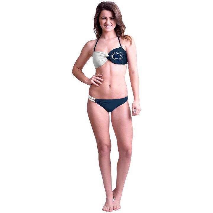 Women's Penn State Nittany Lions Bandeau Bikini, Size: Medium, Multicolor