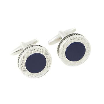 Bey Berk Round Cuff Links, Men's, Navy