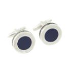 Bey Berk Round Cuff Links, Men's, Navy
