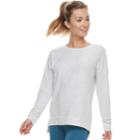 Women's Tek Gear&reg; Mesh Back Long Sleeve Top, Size: Small, Light Grey