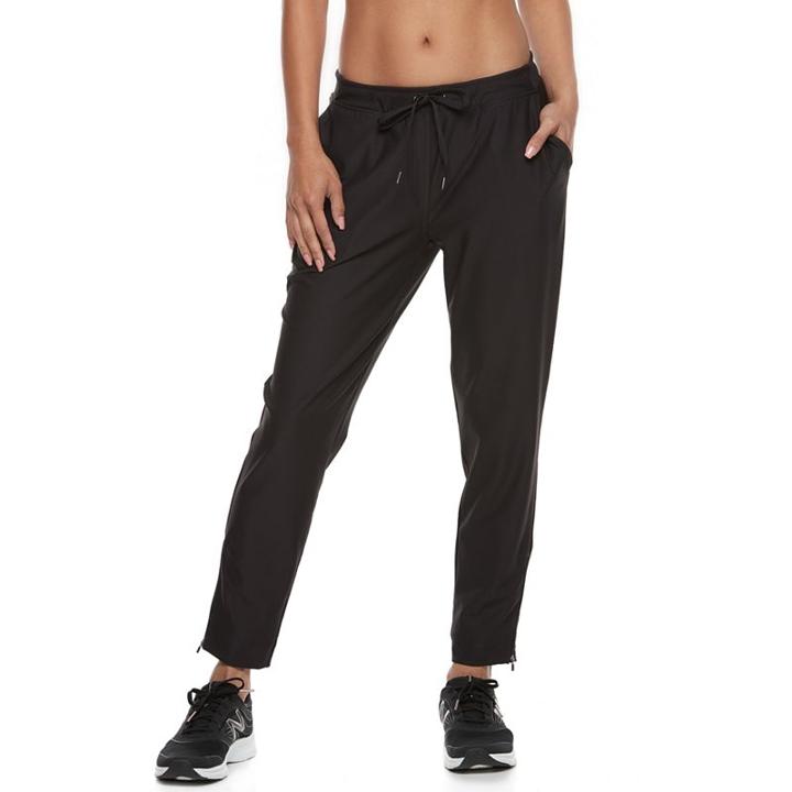 Women's Tek Gear&reg; Zipper Ankle Pants, Size: Large, Black