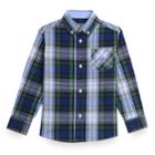 Boys 8-20 Chaps Plaid Button-down Shirt, Size: 4-5, Dark Green