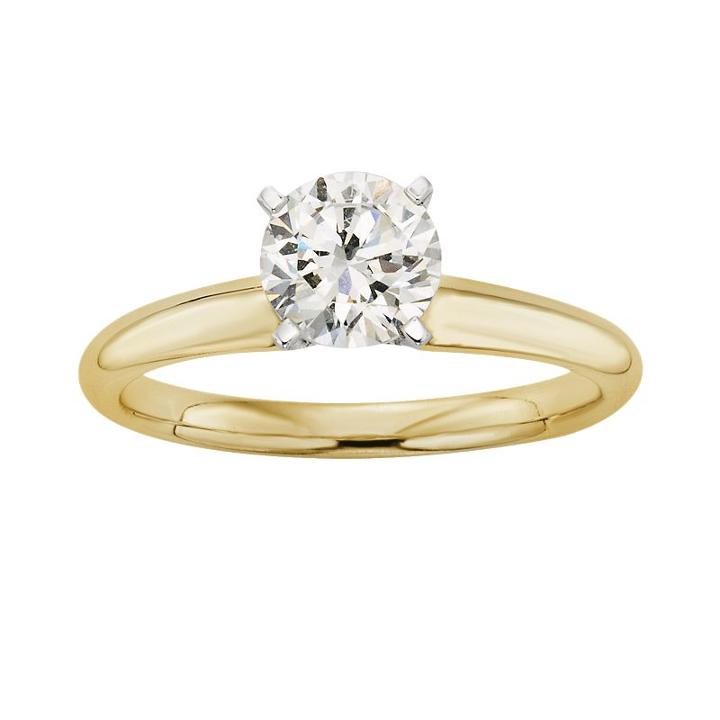 Igl Certified Colorless Diamond Solitaire Engagement Ring In 18k Gold (1 Ct. T.w.), Women's, Size: 5.50, White