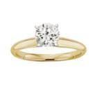 Igl Certified Colorless Diamond Solitaire Engagement Ring In 18k Gold (1 Ct. T.w.), Women's, Size: 5.50, White