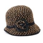 Women's Betmar Willow Floral Cloche Hat, Black