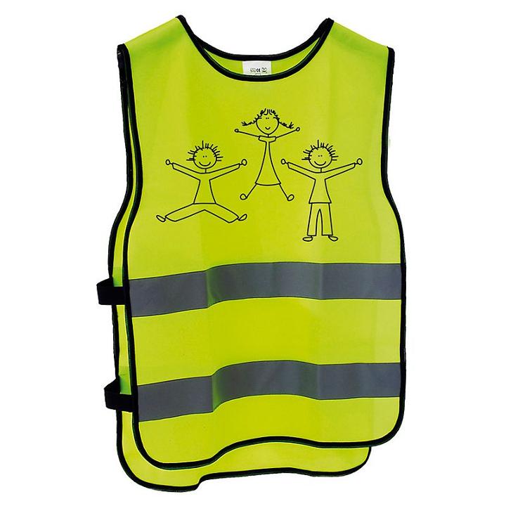 M-wave Reflective Safety Vest, Kids Unisex, Size: S/m, Yellow