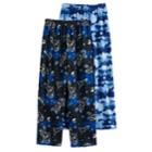 Boys 6-16 Cuddl Duds Fleece Space 2-pack Lounge Pants, Size: 10-12, Light Blue
