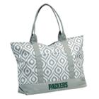 Logo Brand Green Bay Packers Ikat Tote, Women's, Grey