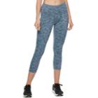 Women's Tek Gear&reg; Space-dyed Performance Capris, Size: Medium, Turquoise/blue (turq/aqua)