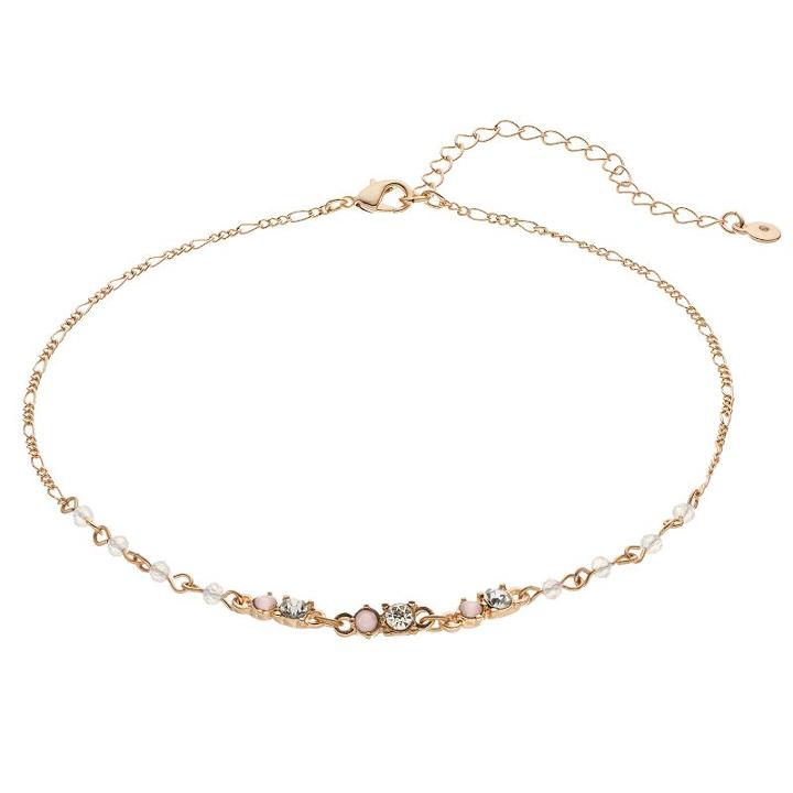 Lc Lauren Conrad Beaded Link Choker Necklace, Women's, Pink