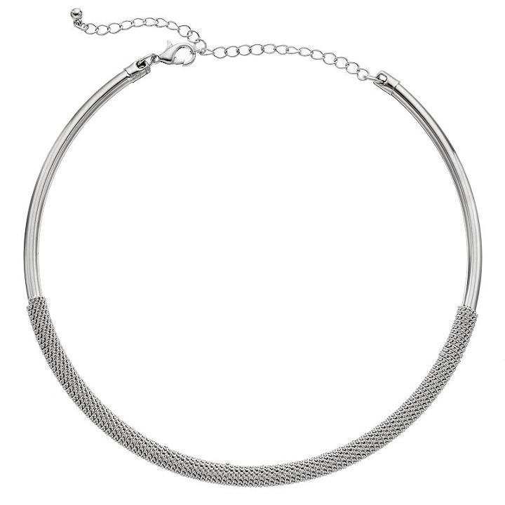 Apt. 9&reg; Mesh Collar Necklace, Women's, Silver