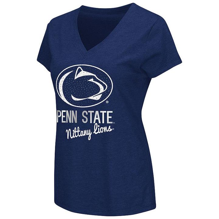 Women's Campus Heritage Penn State Nittany Lions V-neck Tee, Size: Xxl, Blue Other