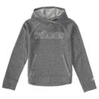 Girls 4-6x Adidas Sparkle Logo Pullover Hoodie, Size: 5, Dark Grey