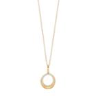 14k Gold Over Silver 1/5 Carat T.w. Diamond Circle Pendant, Women's, Size: 18, White