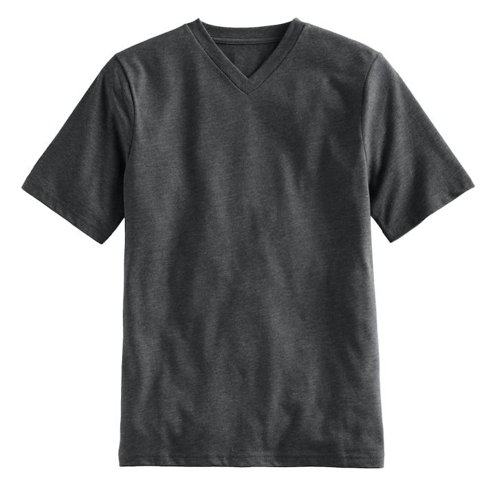 Boys 8-20 Urban Pipeline&reg; Ultimate Solid V-neck Tee, Size: Small, Dark Grey