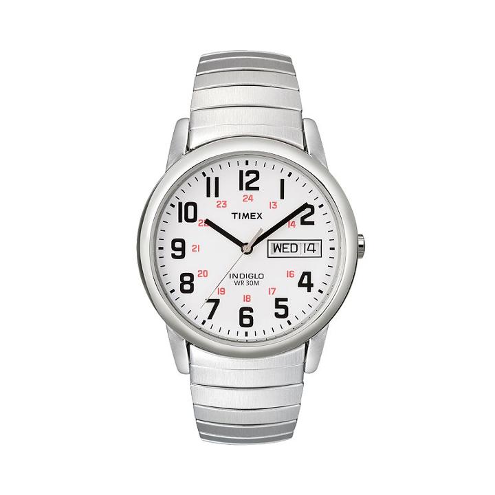 Timex Men's Easy Reader Stainless Steel Expansion Watch - T204619j, Size: Large, Grey