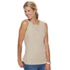 Women's Croft & Barrow&reg; Essential Tank, Size: Xl, Med Beige