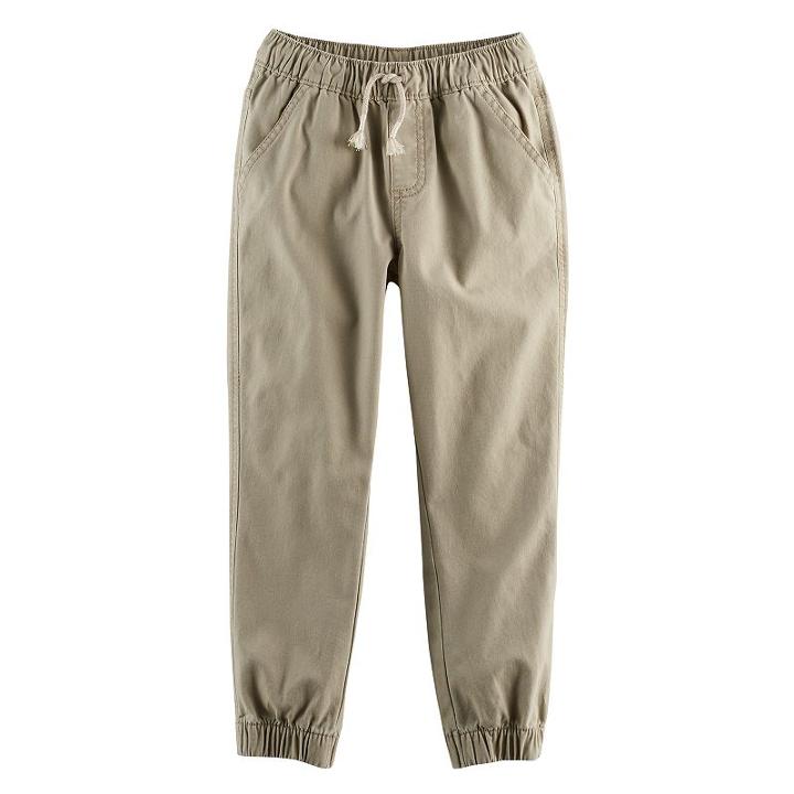 Boys 4-10 Jumping Beans&reg; Canvas Jogger Pants, Size: 5, Med Beige