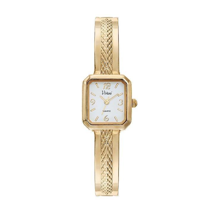 Vivani Women's Textured Cuff Watch, Gold