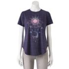 Juniors' Sun & Moon Shirttail Graphic Tee, Girl's, Size: Large, Blue Other
