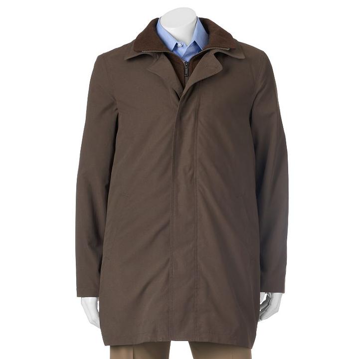 Men's Savile Row Edgar Classic-fit All-weather Coat, Size: Xxl, Brown
