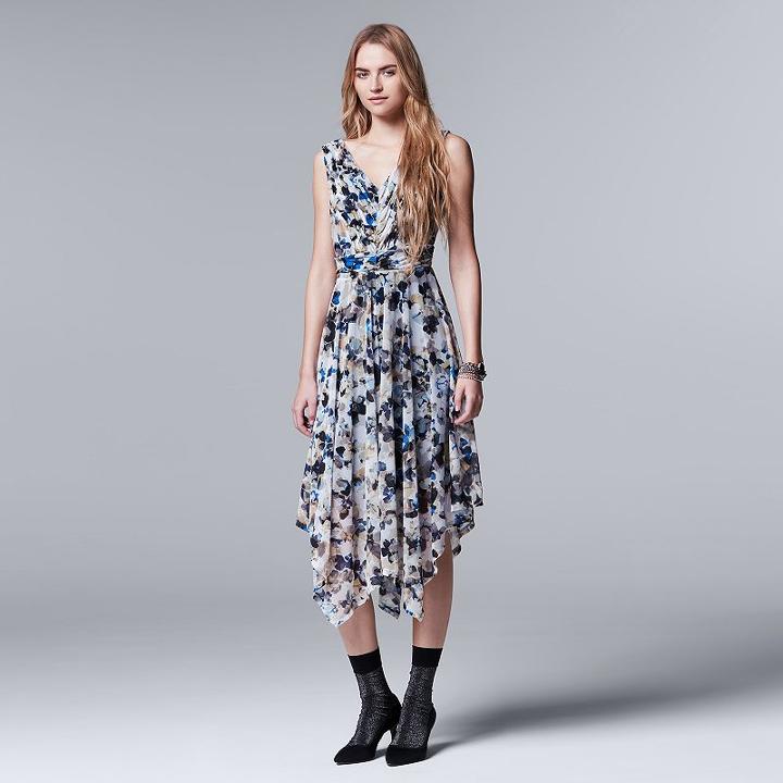 Women's Simply Vera Vera Wang Pleated A-line Dress, Size: Large, Natural