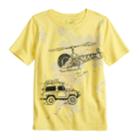 Boys 4-7x Sonoma Goods For Life&trade; Embroidered Helicopter & Jeep Car Graphic Tee, Size: 7, Med Yellow