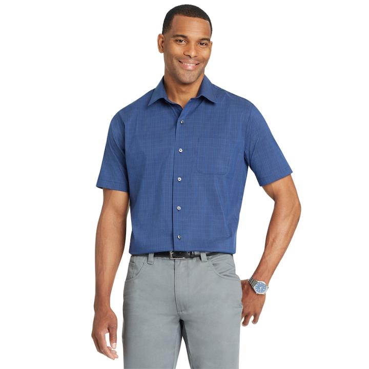 Big & Tall Van Heusen Flex Classic-fit Non-iron Poplin Button-down Shirt, Men's, Size: 3xb, Blue