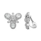Napier Simulated Crystal Cluster Clip On Earrings, Women's, Silver