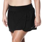 Plus Size Nike Solid Skirtini Bottoms, Women's, Size: 2xl, Black