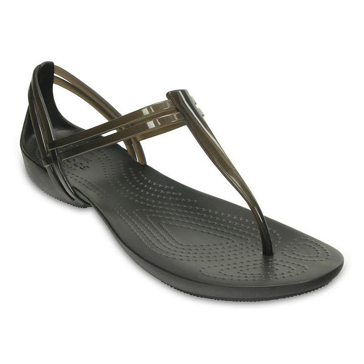 Crocs Isabella Women's T-strap Sandals, Size: 11, Black