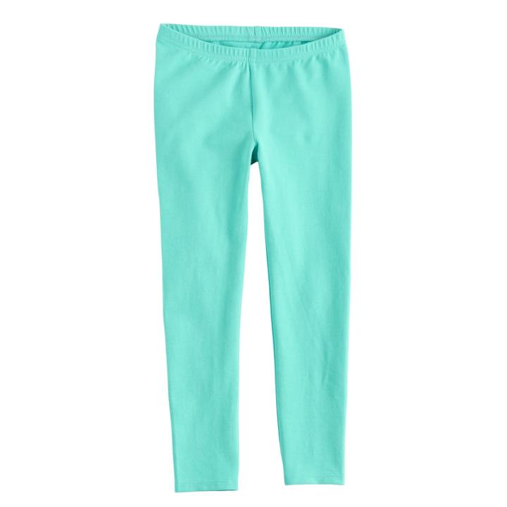 Girls 4-10 Jumping Beans&reg; Solid Leggings, Size: 8, Turquoise/blue (turq/aqua)