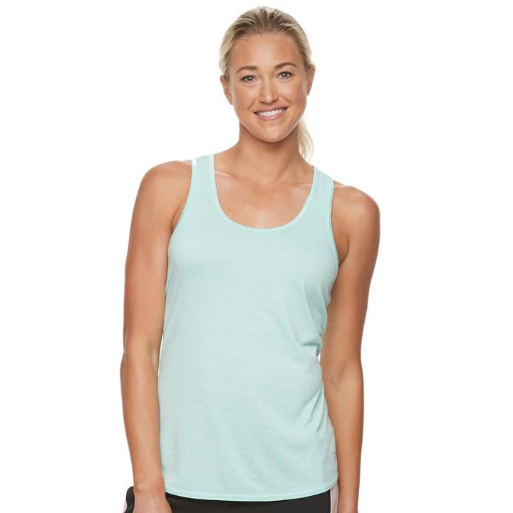 Women's Fila Sport&reg; Space-dyed Racerback Tank, Size: Medium, Light Blue