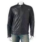 Men's Xray Slim-fit Faux-leather Moto Jacket, Size: Xxl, Black
