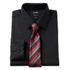 Men's Apt. 9&reg; Slim-fit Dress Shirt & Tie Set, Size: 2x-34/35, Black