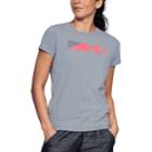 Women's Under Armour Sportstyle Branded Graphic Tee, Size: Medium, Med Grey