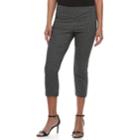 Women's Elle&trade; Pull-on Back Seam Capri Pants, Size: Medium, Black
