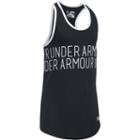 Girls 7-16 Under Armour Dazzle Wraparound Graphic Tank Top, Size: Medium, Black